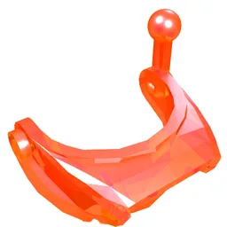 Headwear Accessory Visor with Antenna (Ice Planet) / Trans-Neon Orange