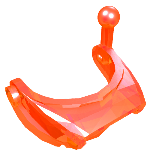 Lego Headwear Accessory Visor with Antenna (Ice Planet) / Trans-Neon Orange