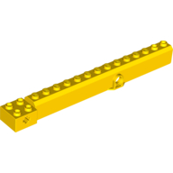 Lego Crane Arm Outside, Wide with Pin Hole at Mid-Point / Yellow