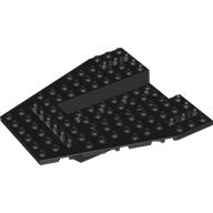 Lego Wedge Plate Special 12 x 12 with 4 x 8 Recessed, Pin Holes / Black