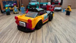 The new orange car