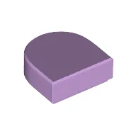 Tile Round 1 x 1 Half Circle / Lavender
