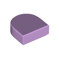 Lego Tile Round 1 x 1 Half Circle / Lavender
