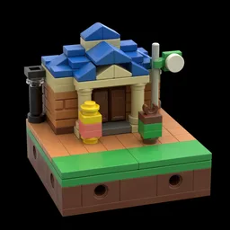 Mini Animal Crossing Tile Town Hall
