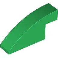 Brick Curved 1 x 4 x 1 2/3 No Studs / Green