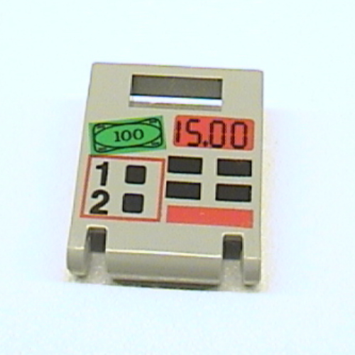 Lego Box 2 x 2 x 2 Door with Slot and ATM Print / Light Gray