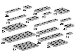 Assorted Light Gray Plates