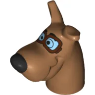 Animal Body Part, Dog Head Great Dane with Scooby-Doo with Pilot Goggles Print / Medium Nougat