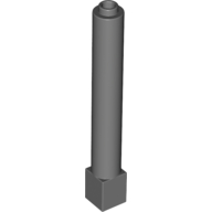 Lego Support Round 1 x 1 x 6 Solid Pillar / Dark Bluish Gray