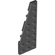 Lego Wedge Plate 8 x 3, 22° Left / Black