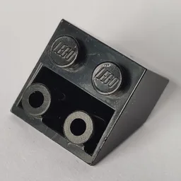 Brick Sloped Inverted 45° 2 x 2 [Ovoid Bottom Pin, Small Stud Holes] / Black