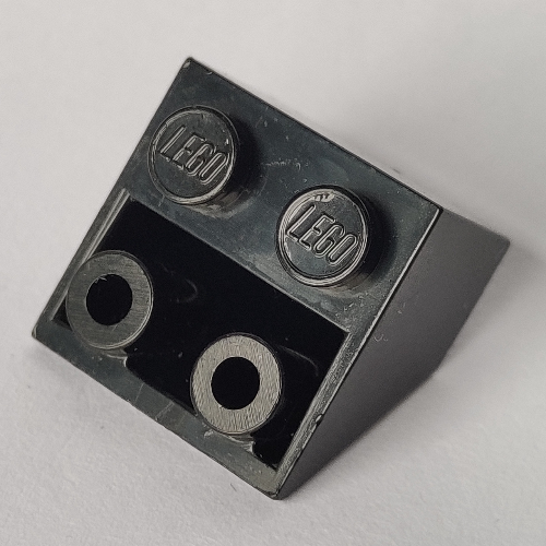 Lego Brick Sloped Inverted 45° 2 x 2 [Ovoid Bottom Pin, Small Stud Holes] / Black