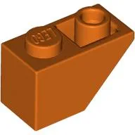 Brick Sloped Inverted 45° 2 x 1 / Reddish Orange