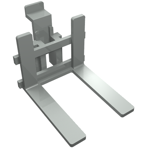 Lego Forklift Forks, Wide / Light Gray