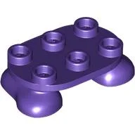 Feet, 2 x 3 x 2/3 with 6 Studs on Top / Dark Purple