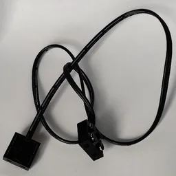 Wire with Brick 2 x 2 x 2/3 Pair, 69L / Black