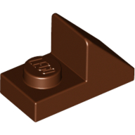 Lego Brick Sloped 45° 2 x 1 with 2/3 Cutout [New Version] / Reddish Brown