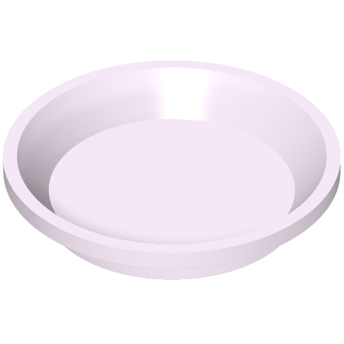 Lego Equipment Dish / Plate Round [Kitchen Implements Kit] / Lavender