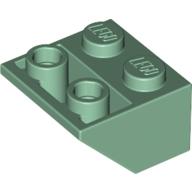 Lego Brick Sloped Inverted 45° 2 x 2 [Ovoid Bottom Pin, Bar-sized Stud Holes] / Sand Green