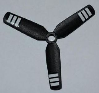 Lego Propeller 3 Blade 9 Diameter with White Stripes Pattern (Stickers) - Set 7643