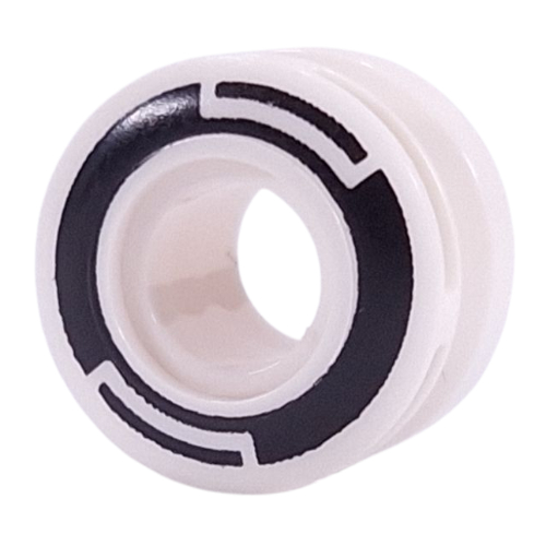 Lego Wheel 11 x 8 with Center Groove, One Smooth Side with Black Circles print