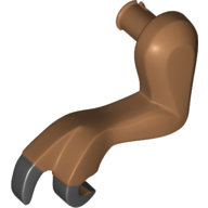 Lego Animal Body Part, Dinosaur, Tyrannosaurus Rex Arm / Leg, Left, Small, Black Claws Print / Medium Nougat