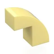 Brick Curved 1 x 2 x 1 2/3 with 1 Cutout / Bright Light Yellow