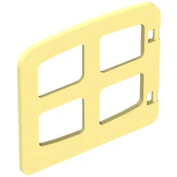 Duplo Door / Window with Four Panes / Light Yellow