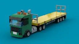 truck with snot flat bed trailer
