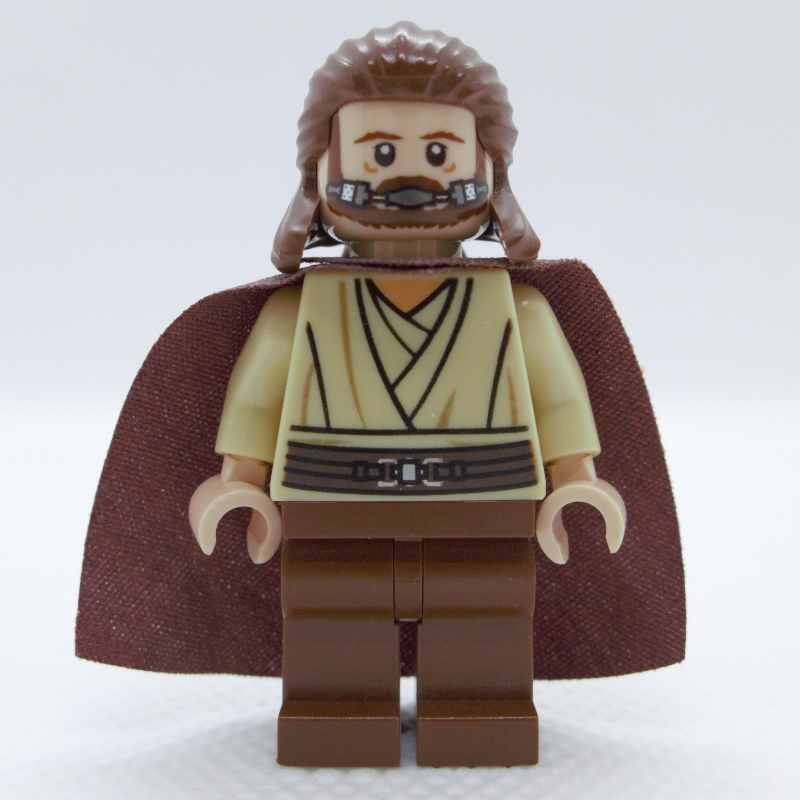 Lego Qui-Gon Jinn, Plain Reddish Brown Legs (3626c Head)