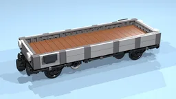 4-Wheel Low Side Wagon (SNOT, gray, 8 studs wide)