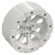 Lego Wheel Wagon Viking with 12 Holes [7 Studs Diameter] / White