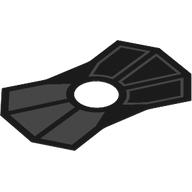 Lego Neckwear Cape, Pauldron with Dark Bluish Gray Shapes print / Black