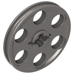 Technic Wedge Belt Wheel [aka Pulley] / Dark Bluish Gray