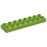 Lego Duplo Plate 2 x 8 / Lime