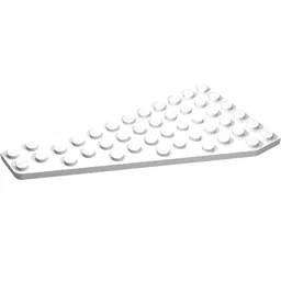 Wedge, Plate 7 x 12 Wing Right / White