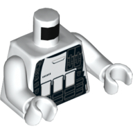 Lego Torso Armor, Stormtrooper print, White Arms and Hands / White