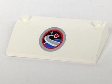 Lego Slope 33 3 x 6 without Inner Walls with Space Center Logo Pattern (Sticker) - Set 3366