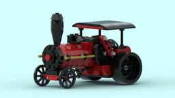 Steam Traction Engine - Minifig Scale