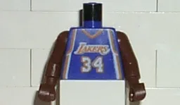 Torso NBA Los Angeles Lakers #34 (Road Jersey) Pattern / Brown NBA Arms