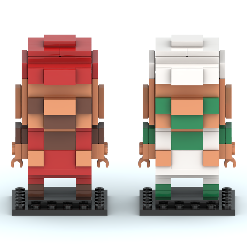 Lego 8 Bit Mario and Luigi