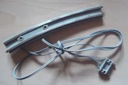 Train Track 12V Conducting Rail Curved with Connection Wire and Long Connector