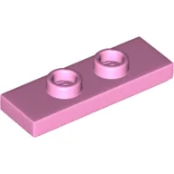 Plate Special 1 x 3 with 2 Studs with Groove and Inside Stud Holder (Jumper) / Bright Pink