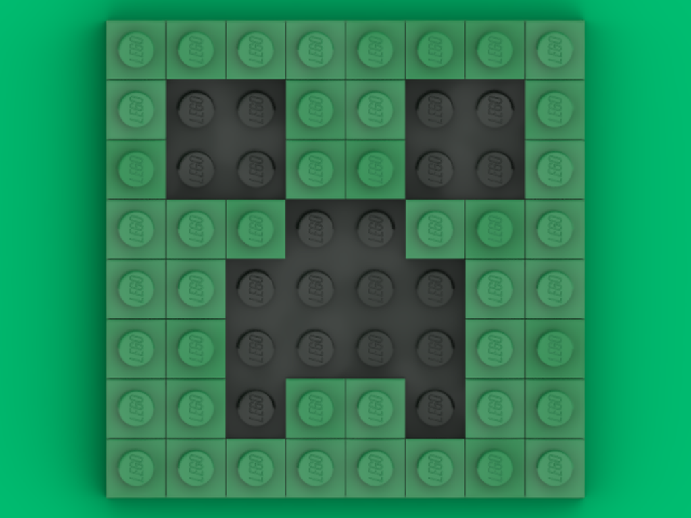 Lego Creeper Pixel Art