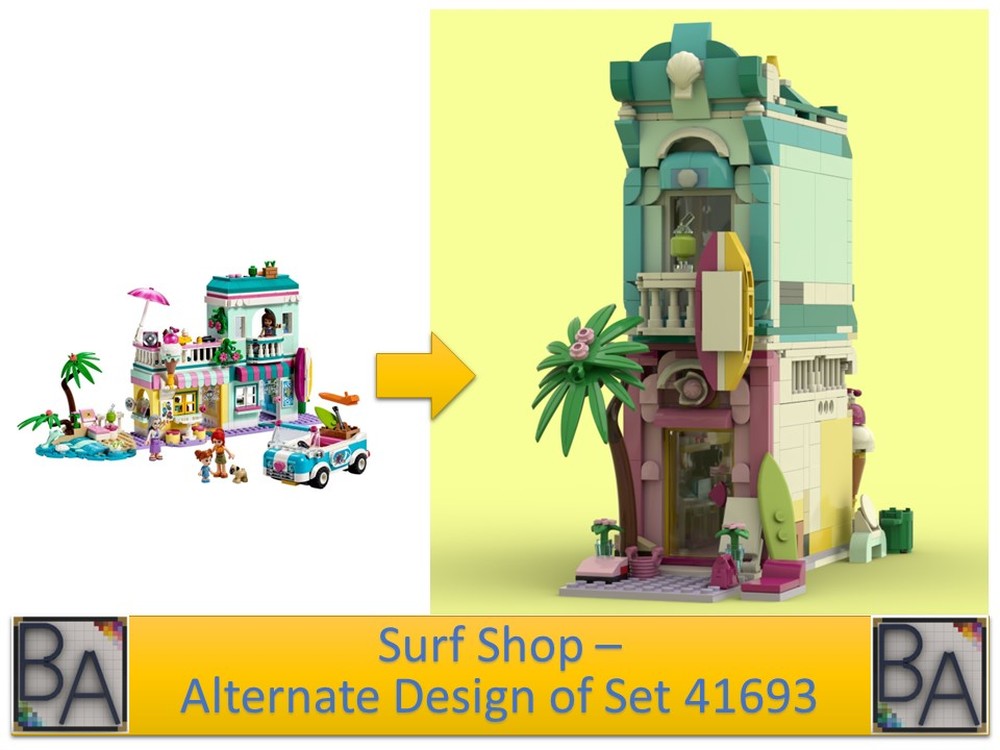 Lego Surf Shop - Alternate Design of Set 41693