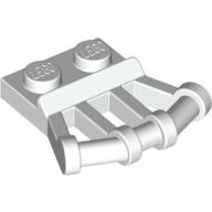 Lego Plate Special 1 x 2 with Angled Handles on Side / White