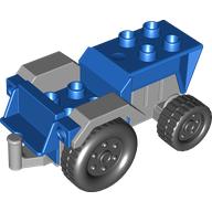 Lego Duplo Tractor with Light Gray Engine and Fenders / Blue