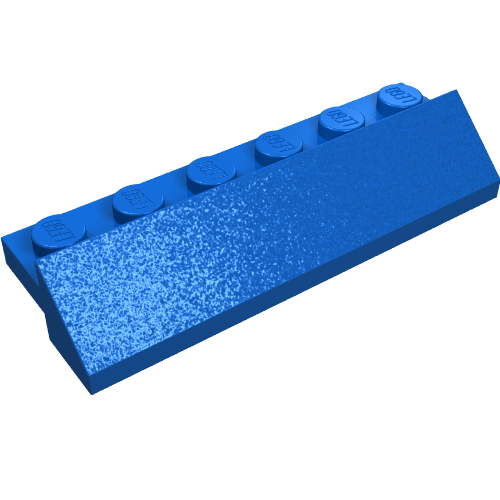 Lego Brick Sloped 45° 2 x 6 x 2/3 / Blue