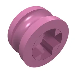 Technic Bush 1/2 Smooth with Axle Hole Semi-Reduced / Dark Pink