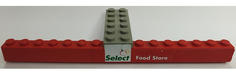 Lego Stickered Assembly 16 x 6 x 1 1/3 with 'Select Food Store' Pattern (Sticker) - Set 1254